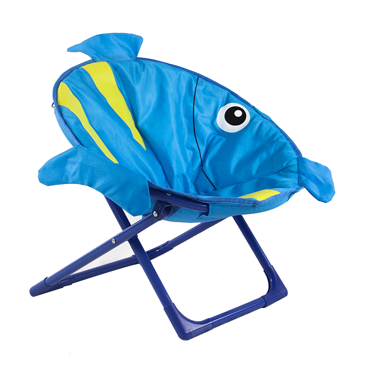 Cute Fish Pattern Soft Outdoor Moon Sedia pieghevole per bambini